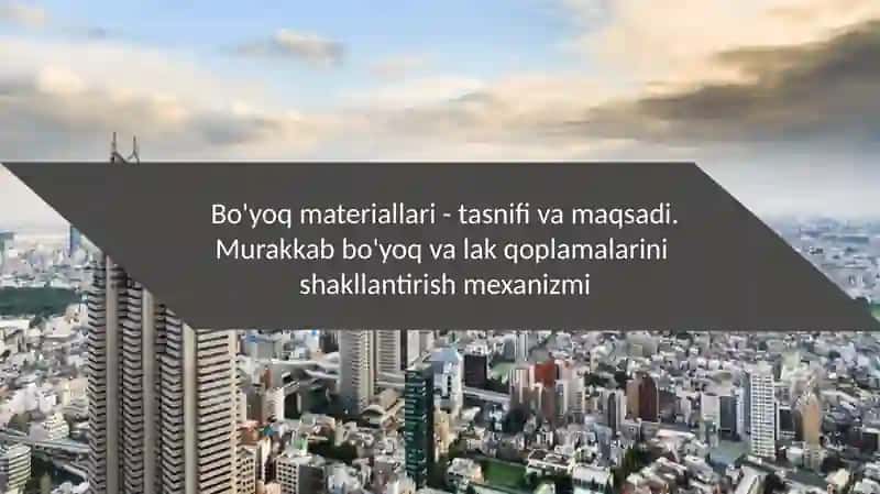Bo'yoq va laklar (LKM) 2
