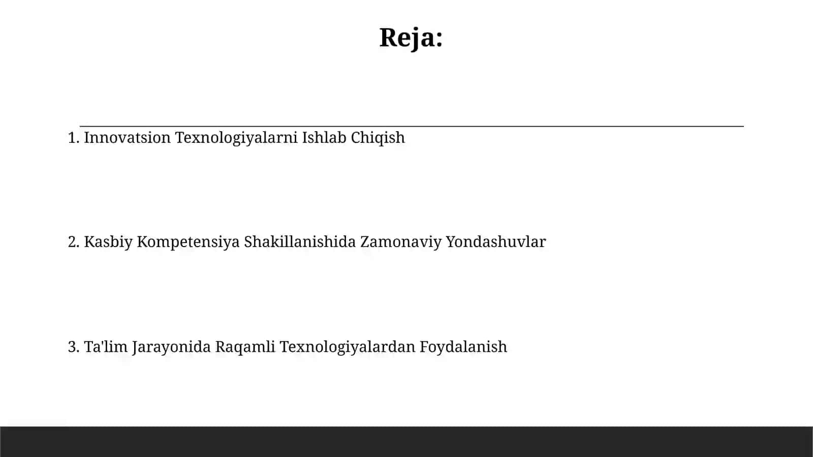 Kasbiy kompetentlikni shakllantirishning innovatsion texnologiyalarini ishlab chiqish 2