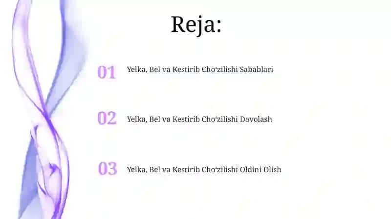 Yelka, Bel va Kestirib Cho'zilishi Sabablari 2