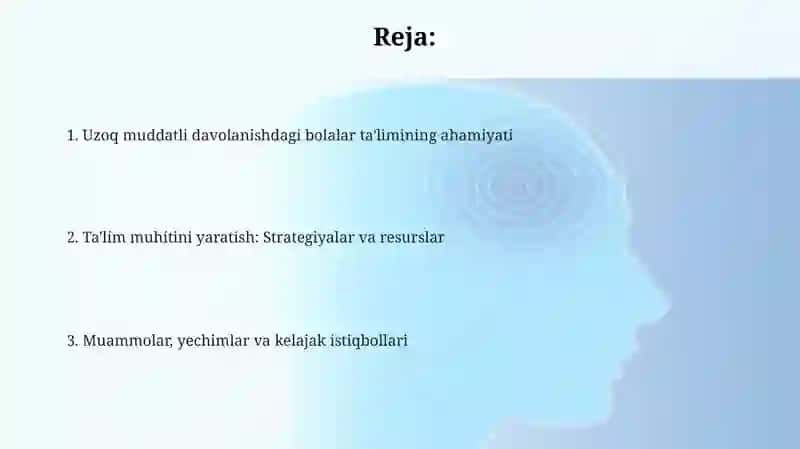 Uzoq muddatli davolanayotgan bolalar uchun ta'lim muhitini yaratish 2
