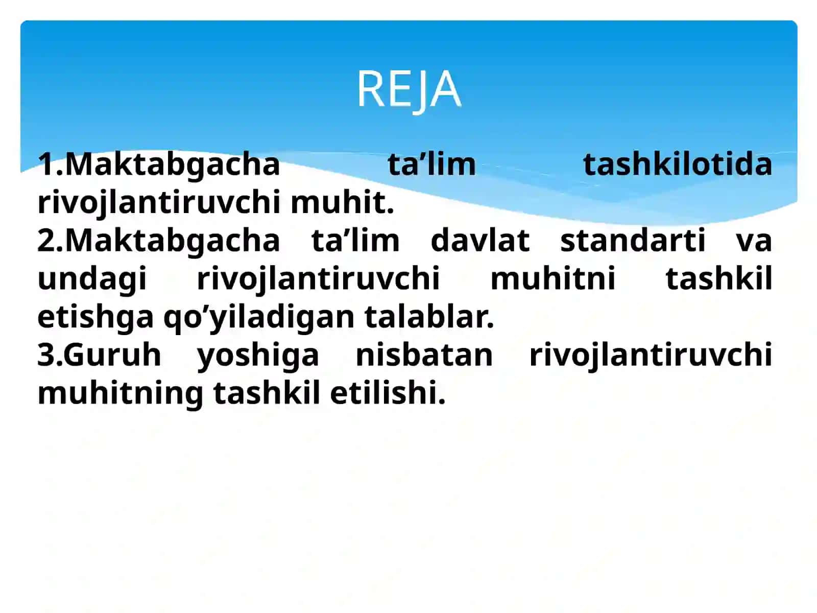 Maktabgacha ta’lim tashkilotlarida rivojlanish markazlarini tashkil etish uchun normativ talablar 2