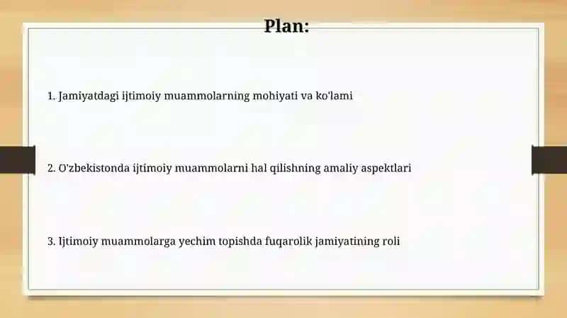 Social issues Tilaspektlariamaliyoti 2