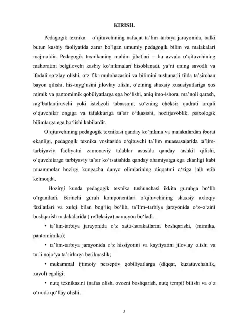 Pedagogik texnika haqida tushuncha pedagogik texnikani shakllantirish metodikasi 2