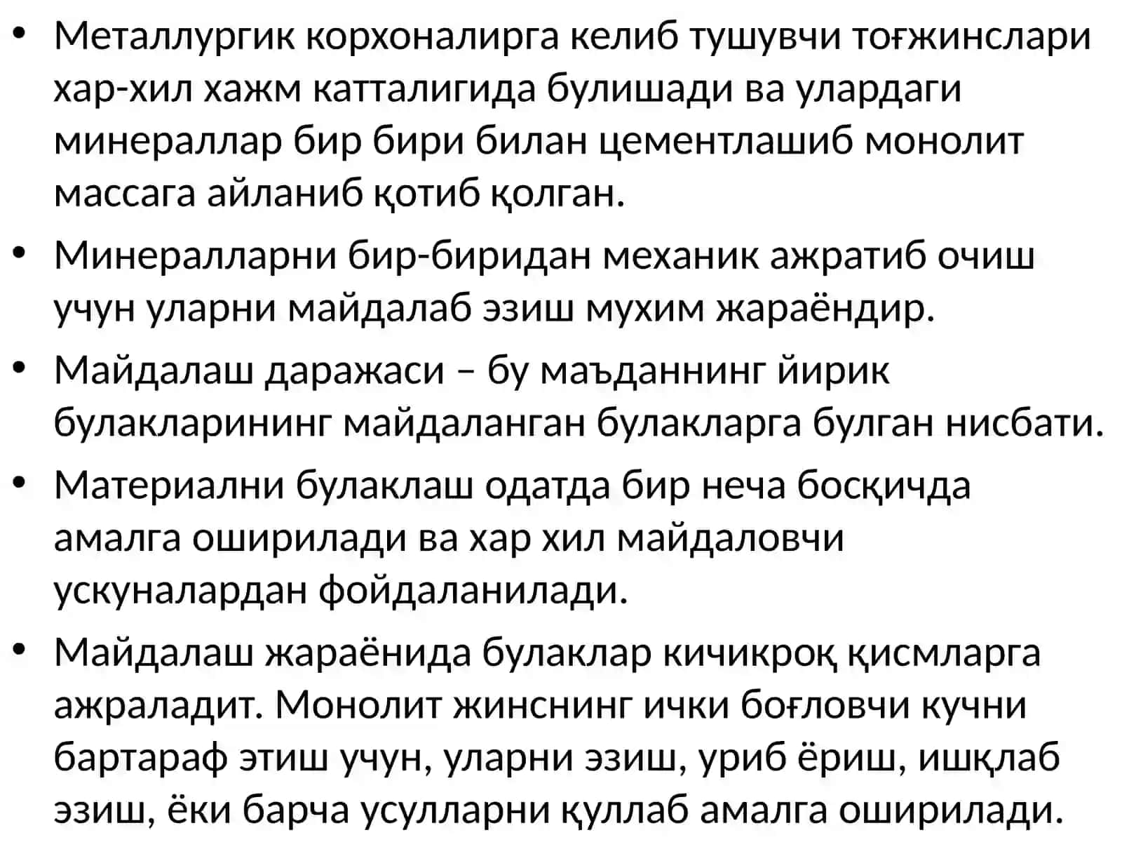 Маъданларни қайта ишлашнинг назарияси ва амалиёти 2