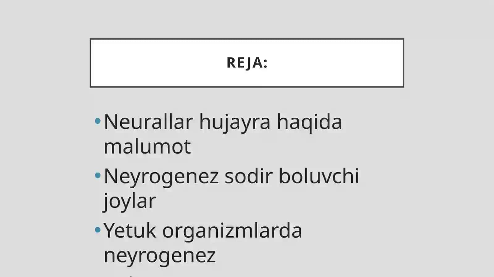 NEYRAL O’ZAK HUJAYRA HAQIDA TUSHUNCHA.YETUK ORGANIZMDA NEYROGENEZ. NEYRAL O’ZAK HUJAYRA DINAMINKASI 2