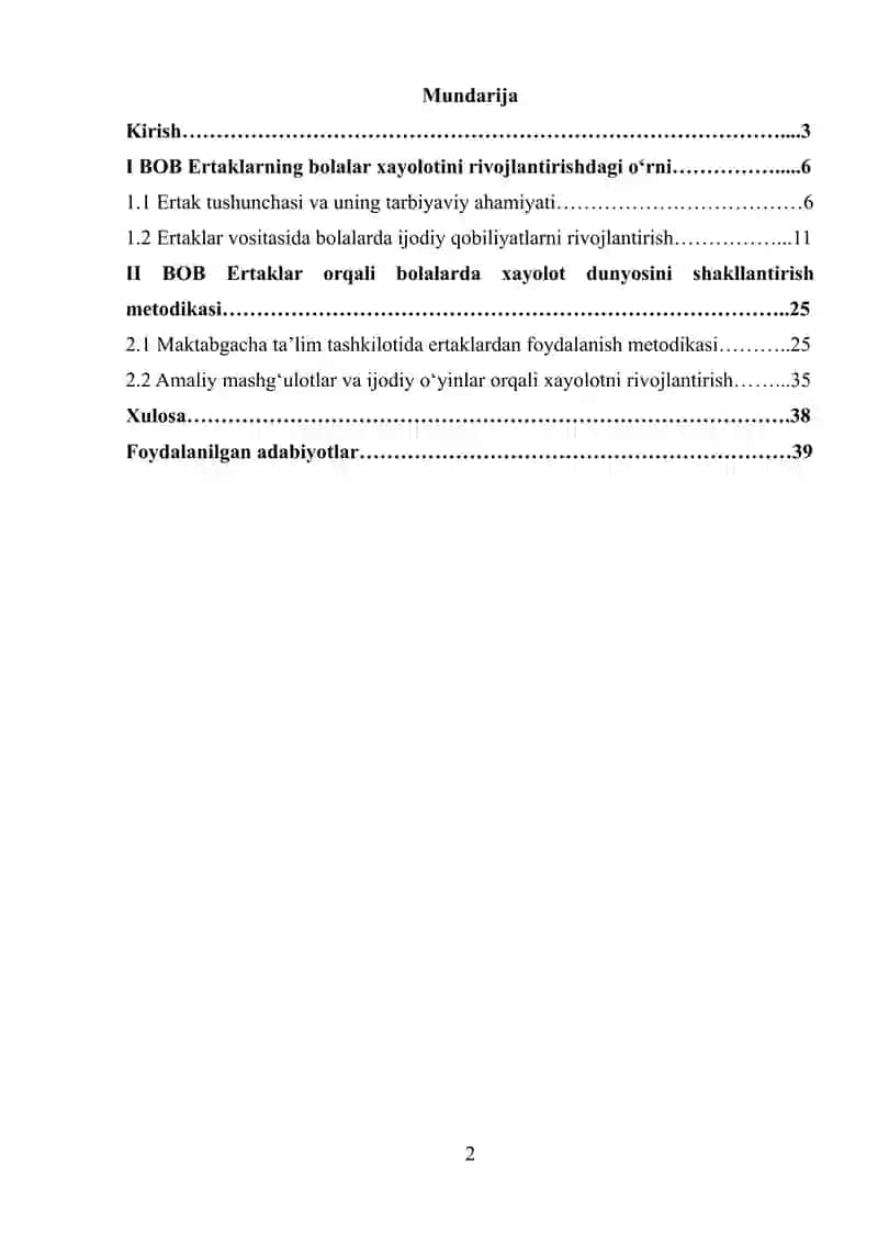 Ertak asosida bolalarda xayolot dunyosini shakllantirish 2