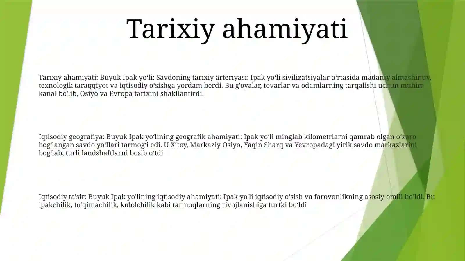 Buyuk Ipak Yo'Lining Iqtisodiy Geografik Ahamiyatini O'Rganish 2