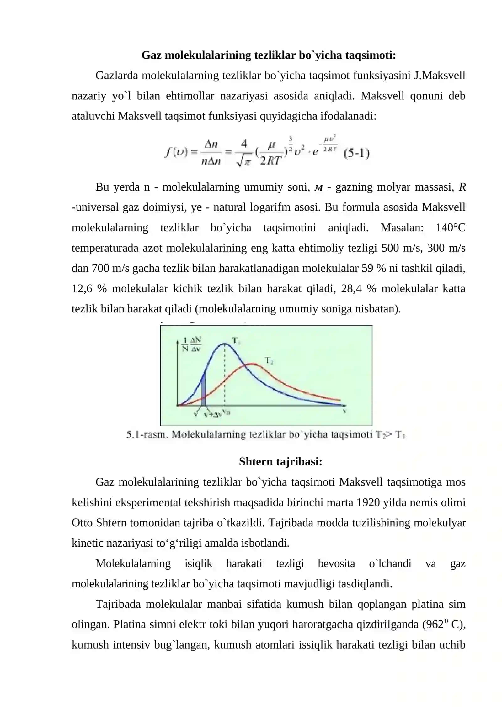 Molekulalarning tezliklarini aniqlash 2