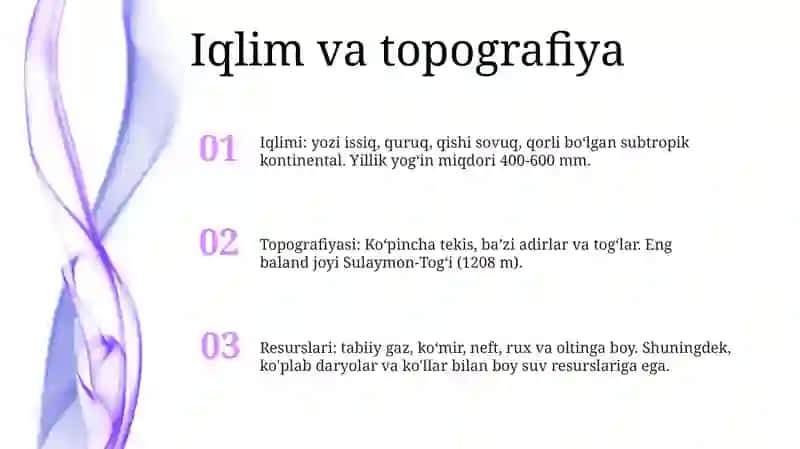 Tabiiy Sharoit Va Resurslarni Tahlil Qilish 2