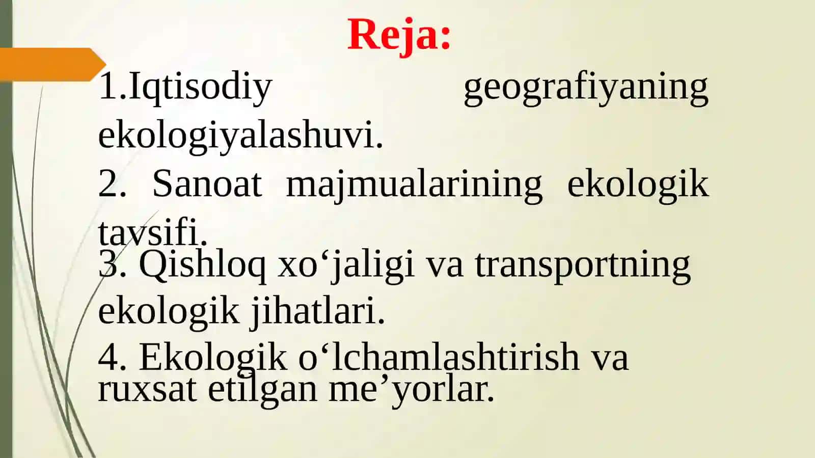 IQTISODIY GEOGRAFIYA VAEKOLOGIYA 2