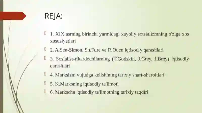 Bozor iqtisodiyotiga muholif – sotsialistik yo'nalish mohiyati va uning tarixiy taqdiri 2