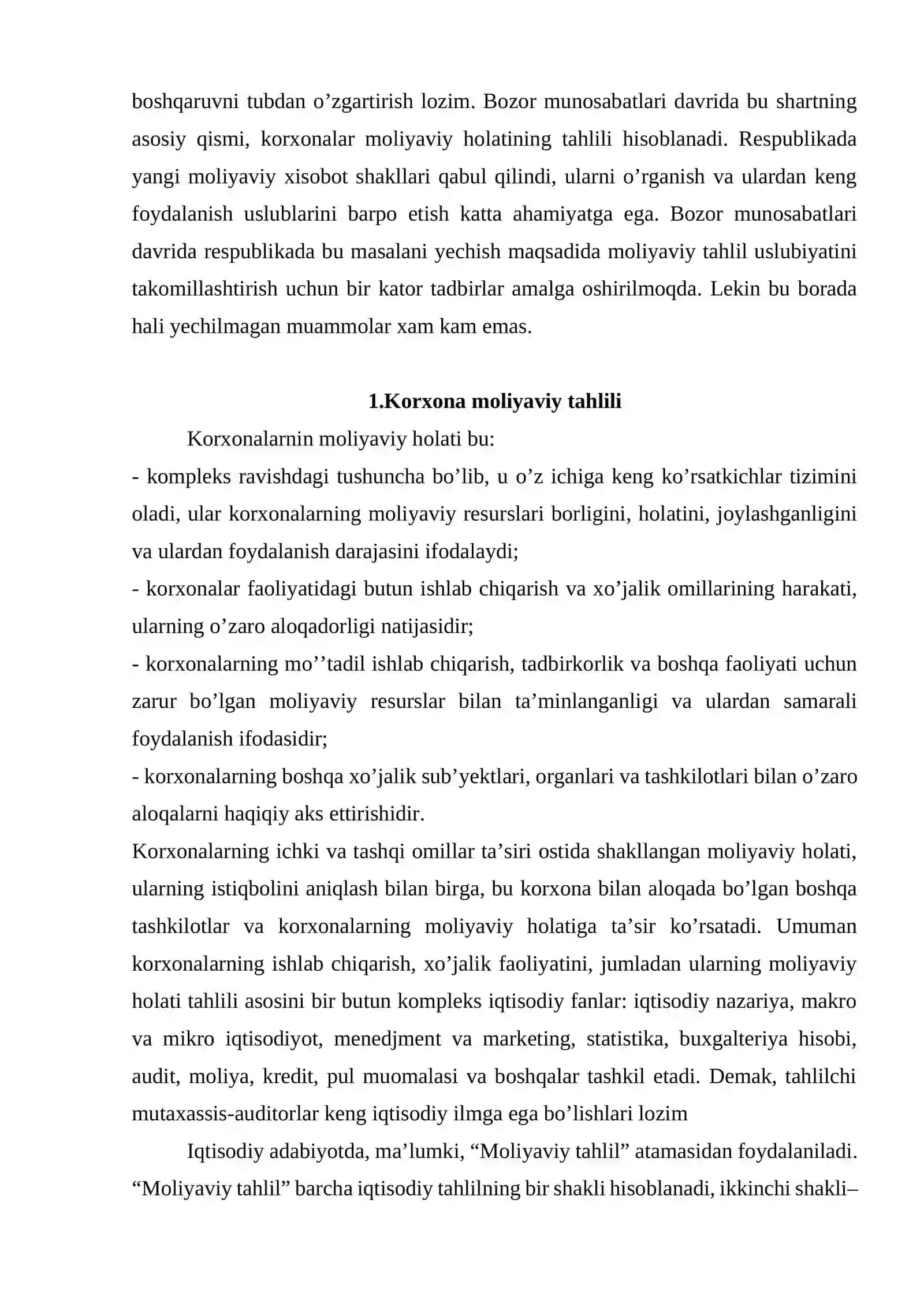 Korxonaning yakuniy moliyaviy natijalari (foyda va zarar) shakllanishi va ularning hisobi 2