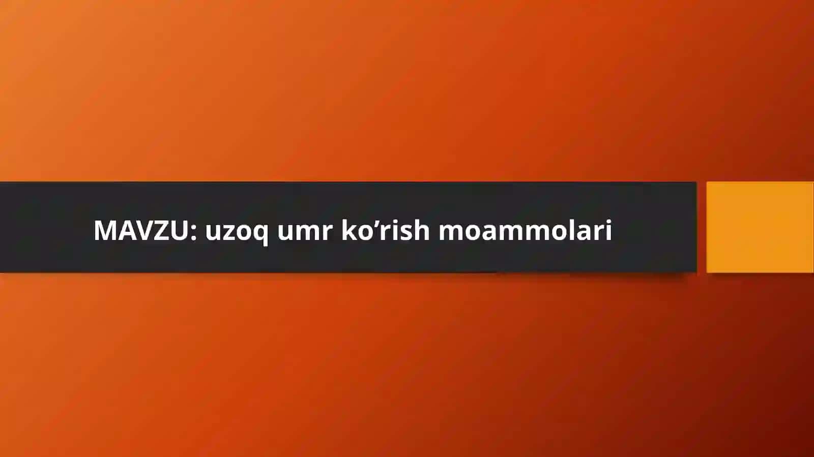 Biologiya fanidagi uzoqumr ko'rish mo'ammolari 2