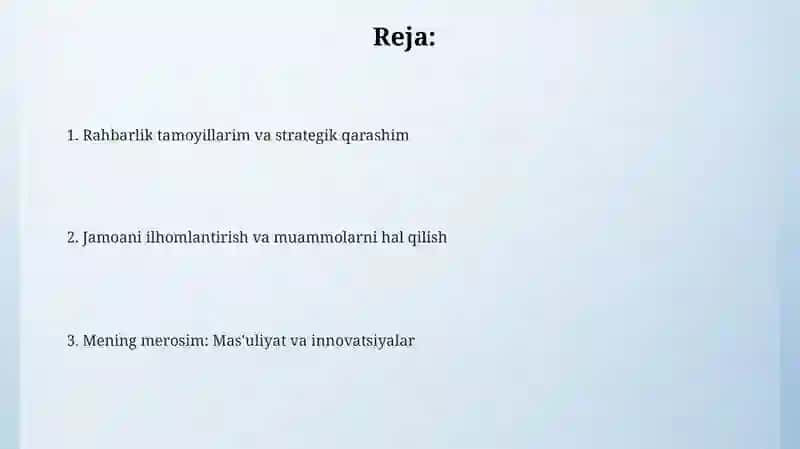 Men rahbar boʻlganimda 2