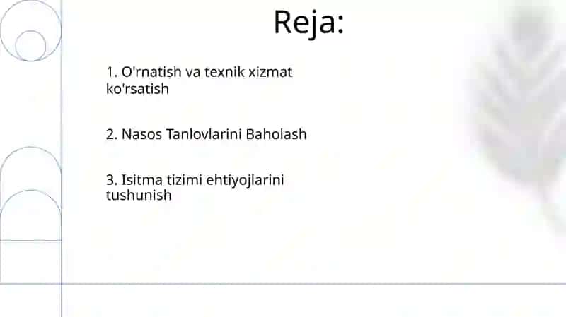 Isitish tizimi uchun nasos tanlash 2