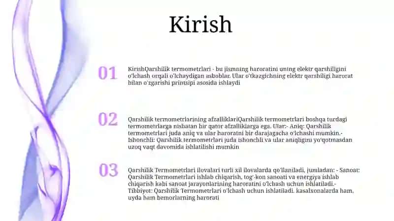 Qarshilik Termometrlari 2