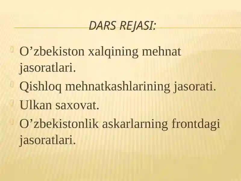 O’zbekistonning qo’shgan hissasi 2