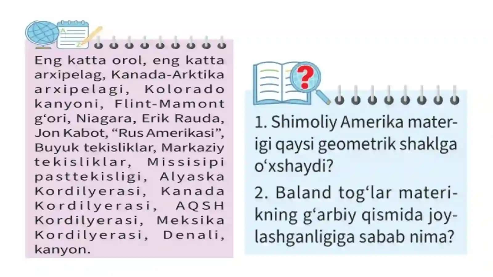Materikning asosiy xususiyatlari 2