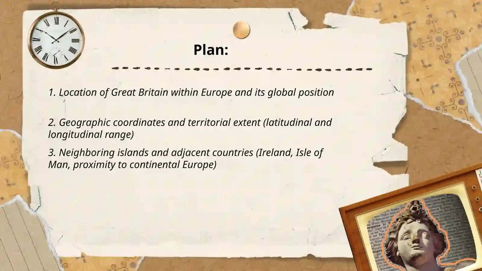 The geographic position and nature of Great Britain 2