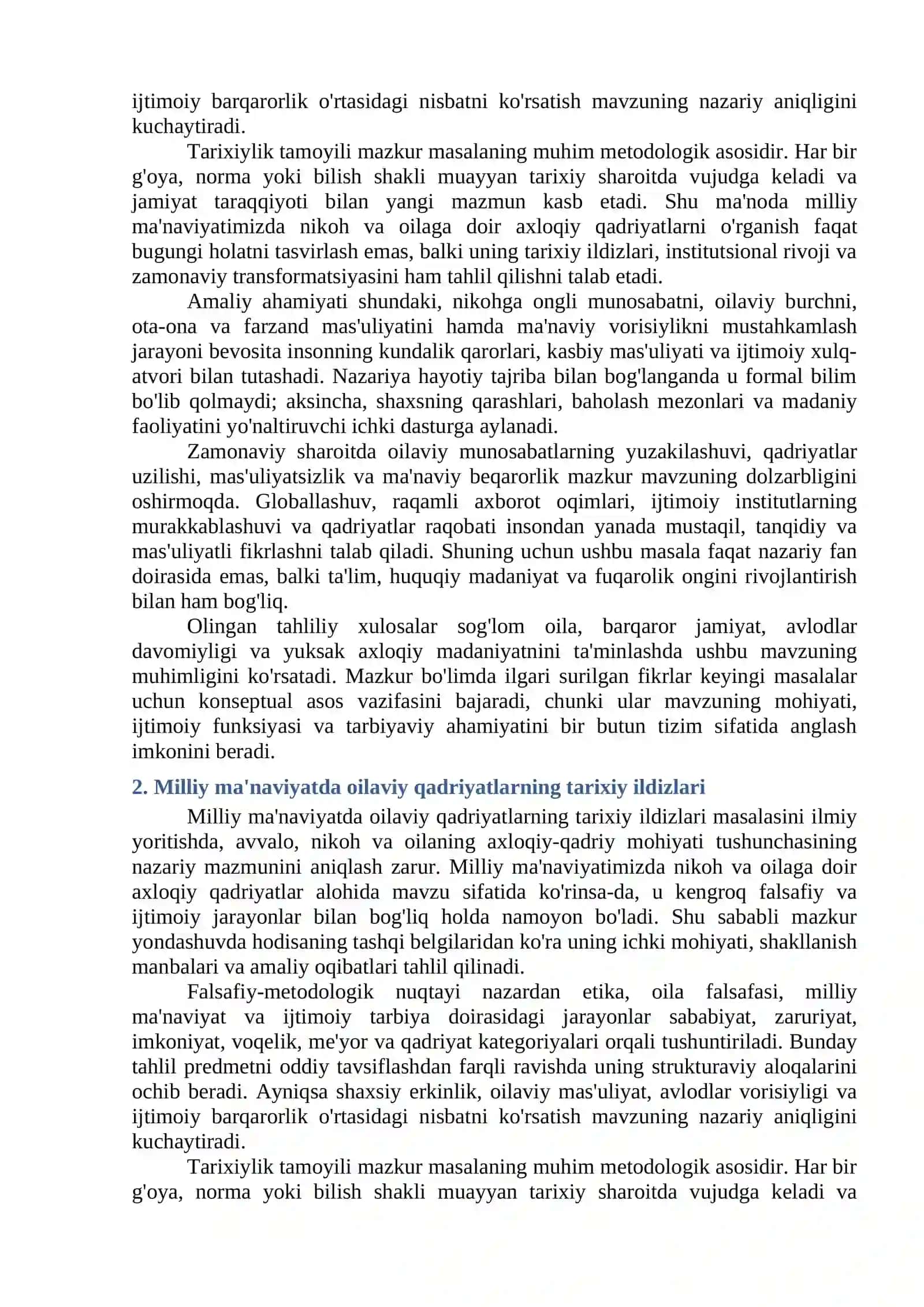 Nikoh va oilaga doir axloqiy qadriyatlar 2