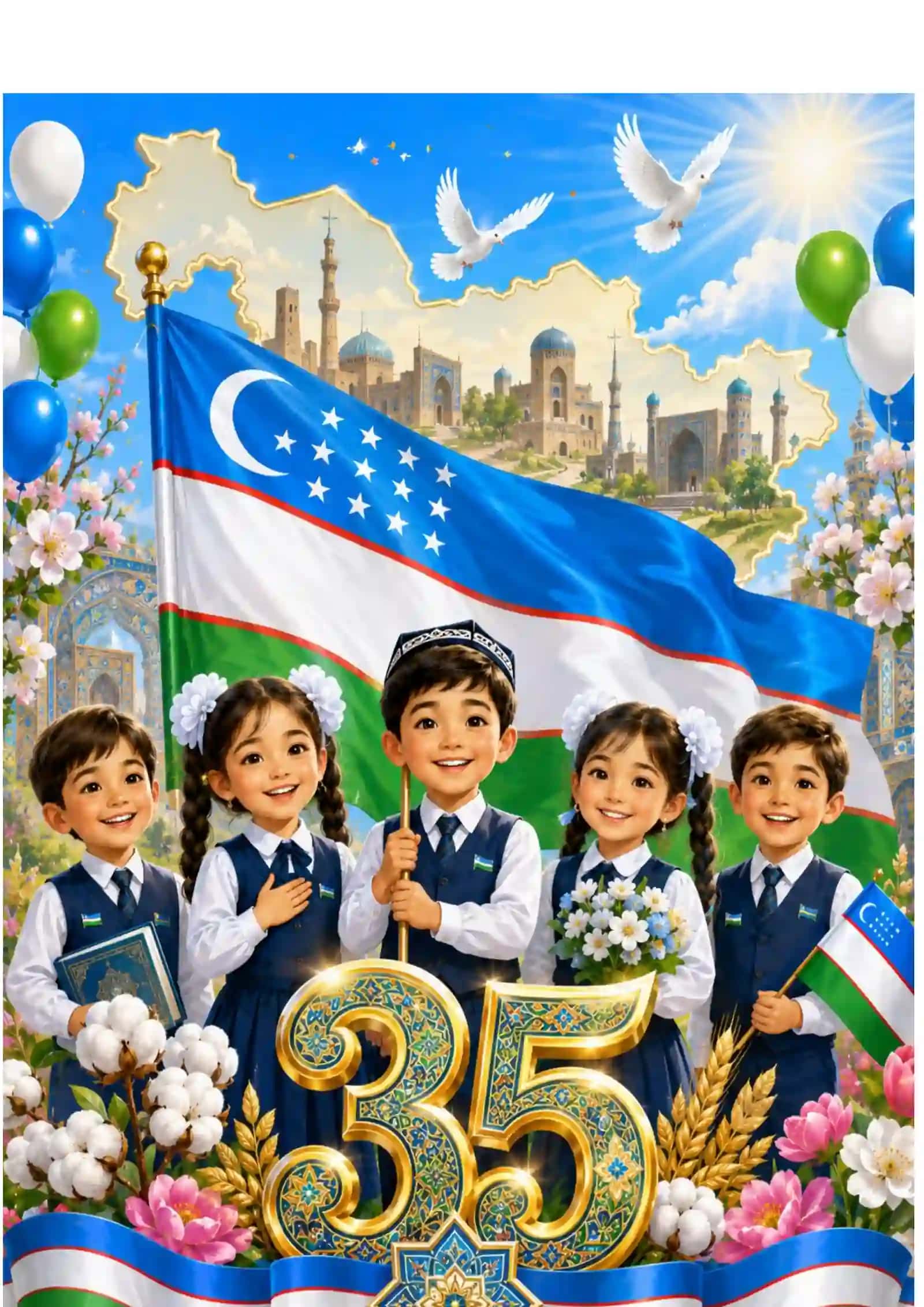 O‘zbekiston mustaqilligining 35 yilligiga bag‘ishlanadi “Yagona Vatan, yagona xalq bo‘lib, yangi hayot va kelajak yaratamiz!” 2