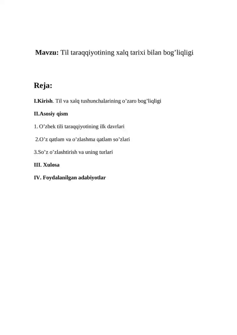 Til taraqqiyotining xalq tarixi bilan bog’liqligi 2