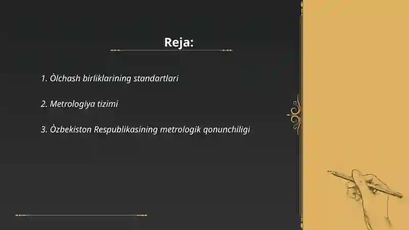 Òzbekiston Respublikasi Òlchashlar birligini ta'minlash Davlat xizmati 2