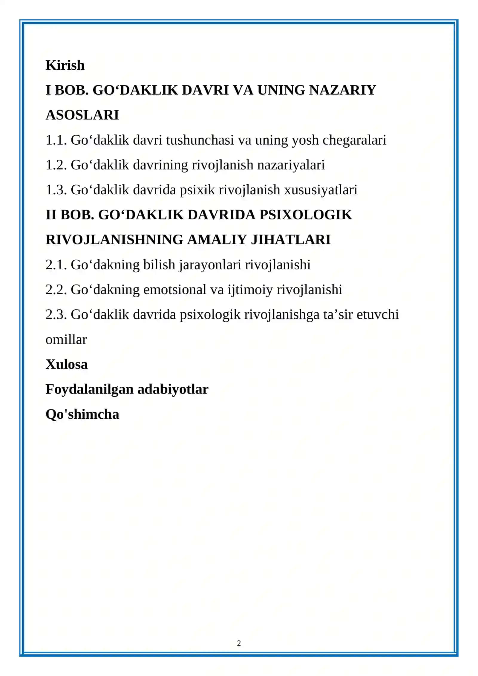 Go‘daklik davrining psixologik xususiyati 2