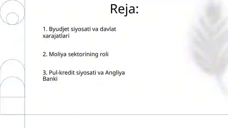 Angliyaning iqtisodiyot tizimlari 2