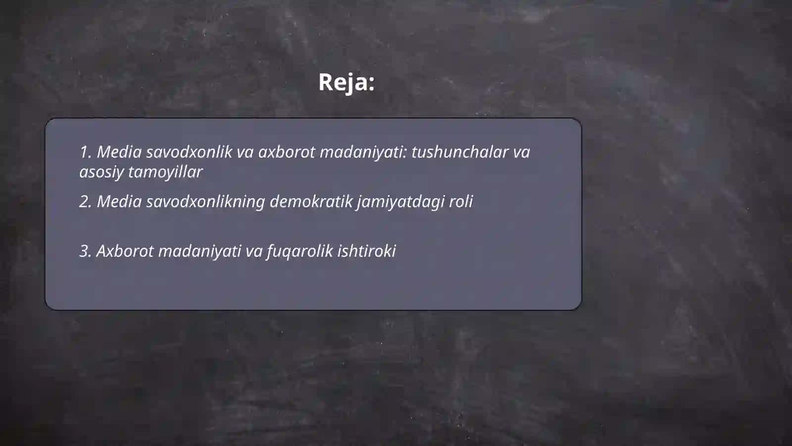 Media savodxonlik va axborot madaniyati: tushunchalar va asosiy tamoyillar 2