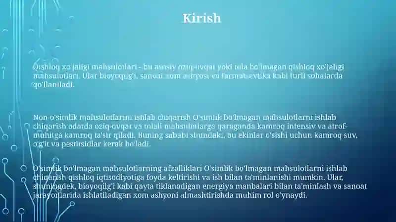 Non Mahsulotlarini Ishlab Chiqarish 2