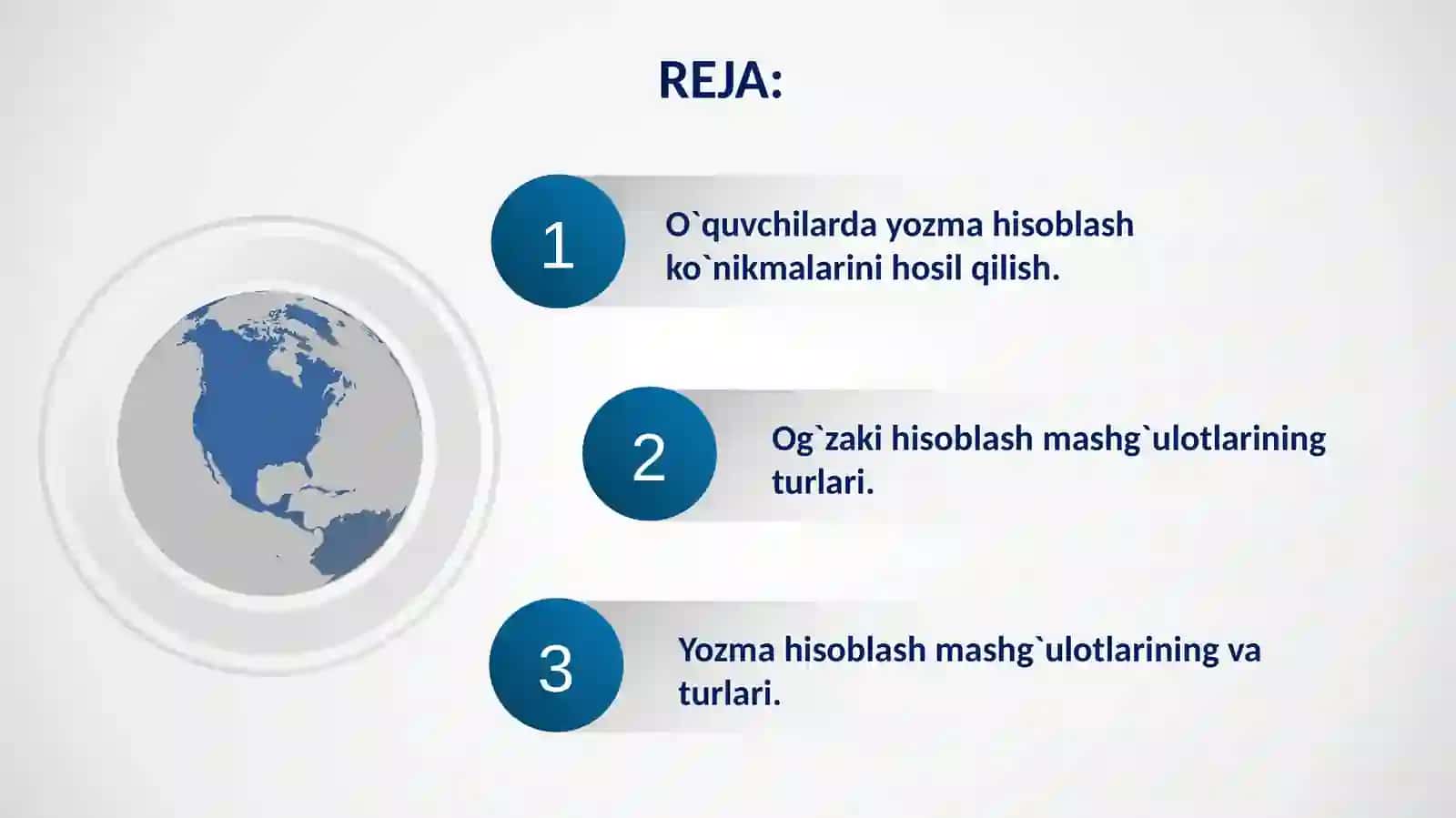 Ogʻzaki va yozma hisoblash malakalarini shakllantirish 2