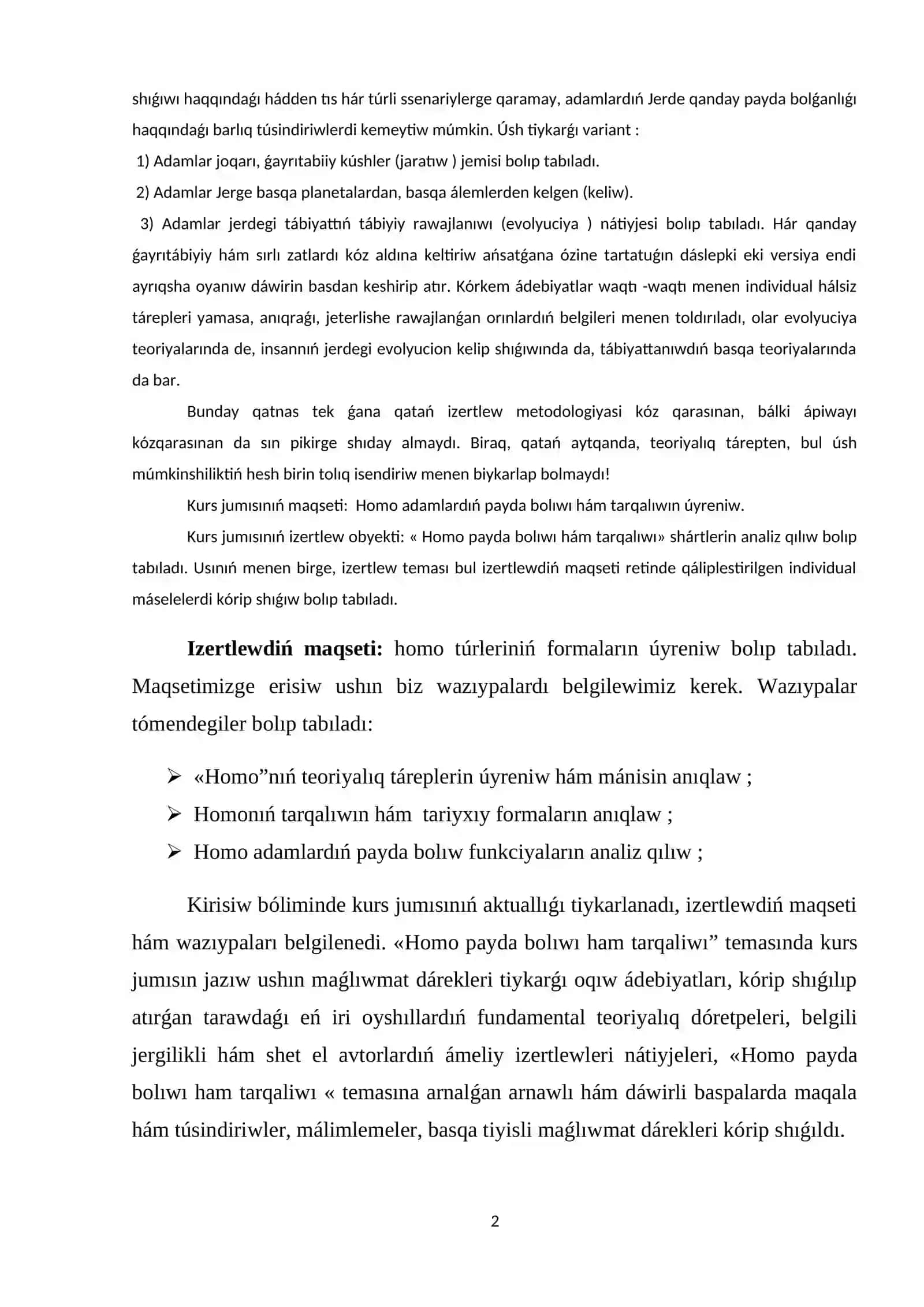 Homo Habilistiń turmıs tárizi hám miynet iskerligi 2