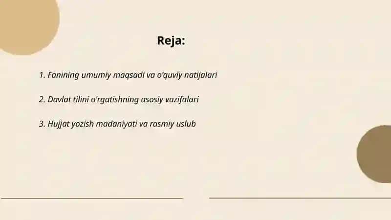Davlat tilida ish yuritish fanining maqsad va vazifalari 2