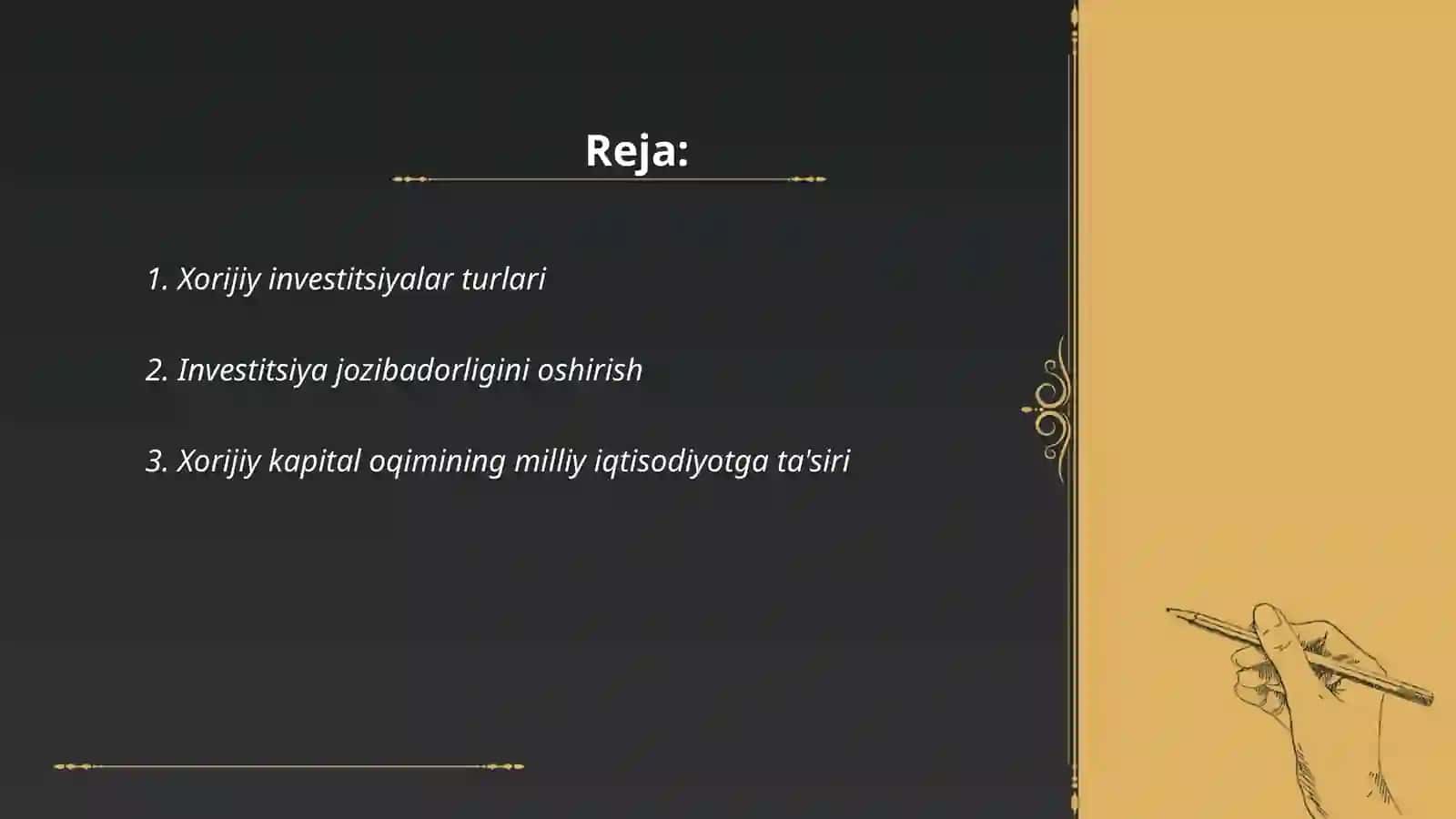 Xorijiy investitsiyalar roli 2