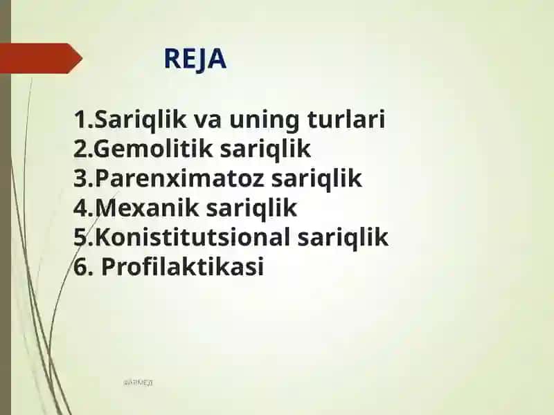 Sariqlik bilan kechuvchi kasalliklar 2