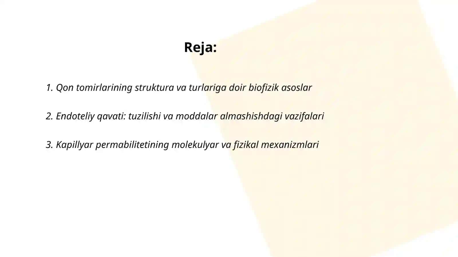 11.Qon tomirlari orqali moddalar almashishining biofizikaviy mexanizmi 2