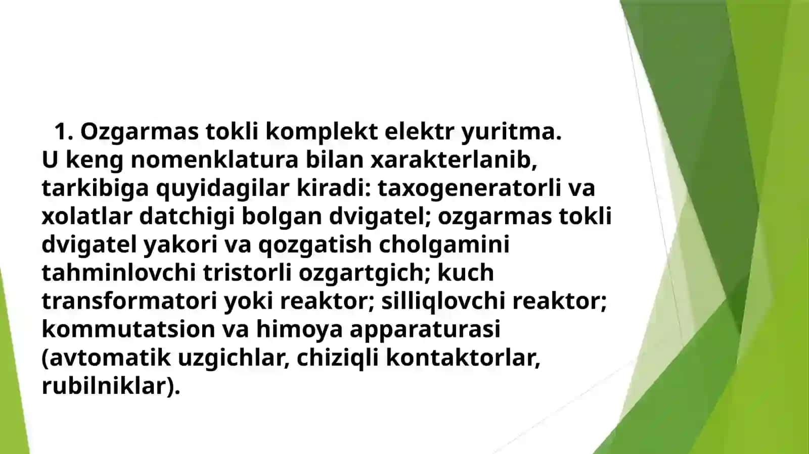Komplekt elektr yuritmalarni komplektlash prinsiplari 2