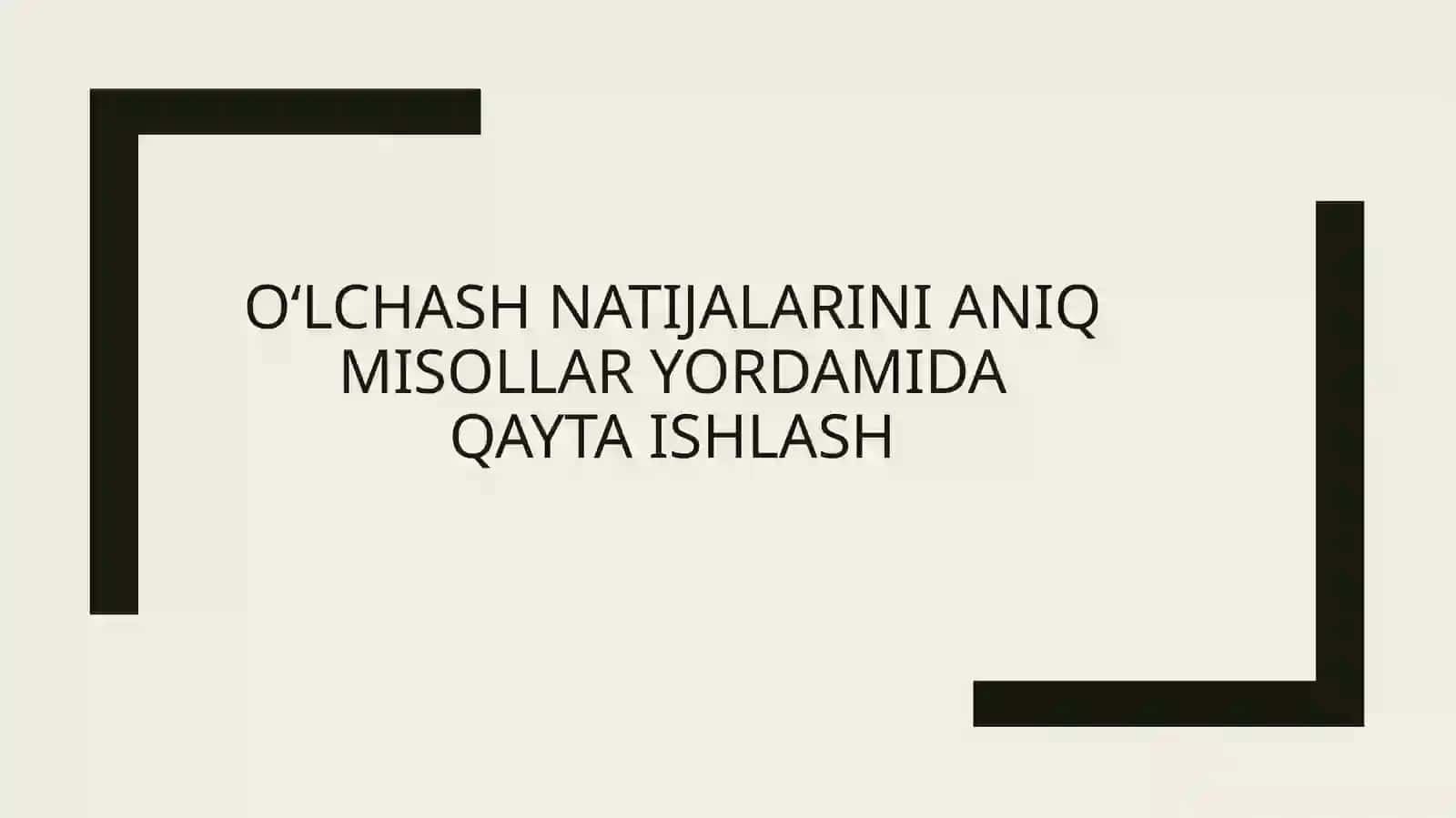 METRALOGIYA VA SITANDARTLASHTIRISH FANIDAN MUSTAQIL ISHI 2