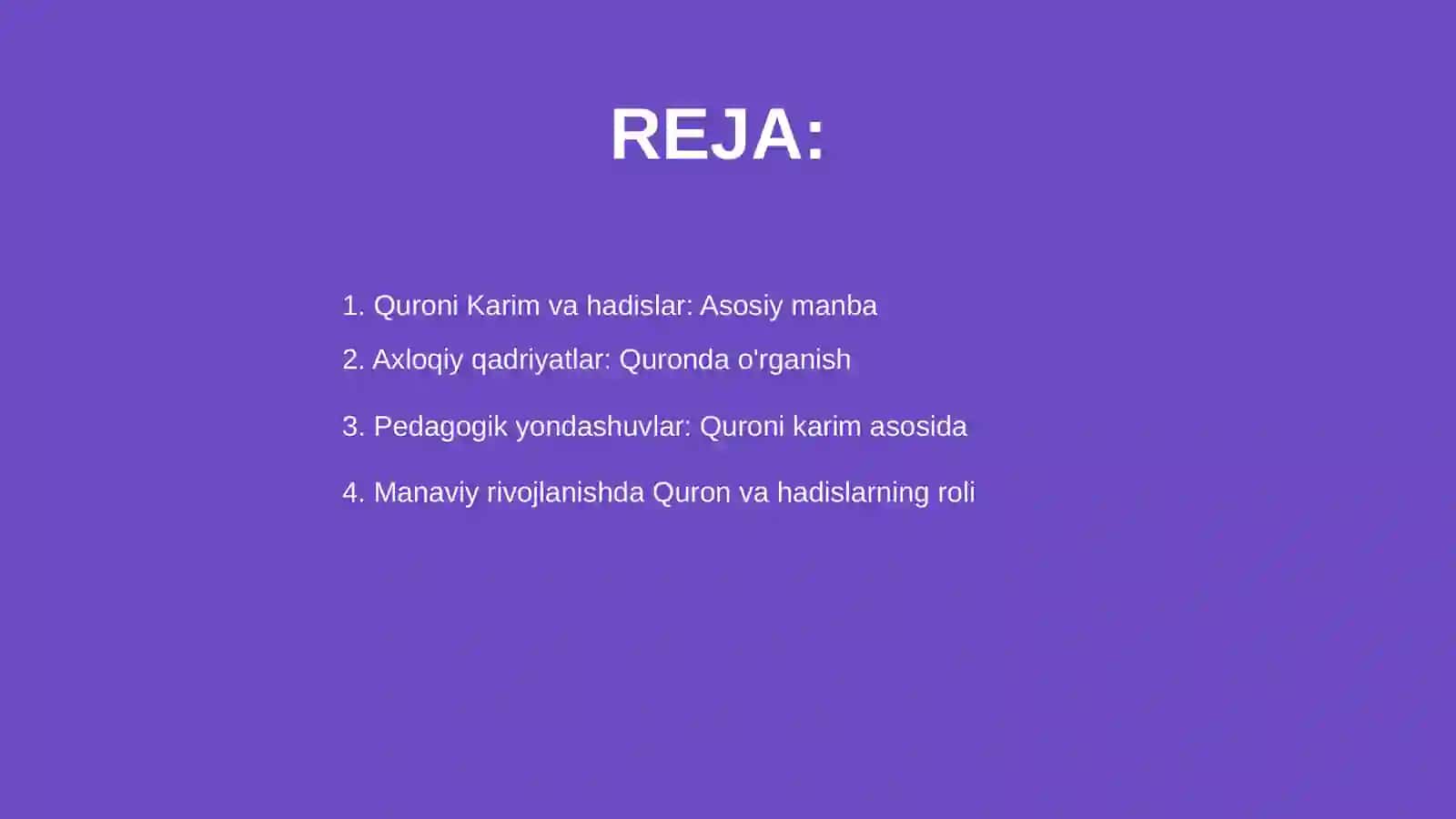 Quroni Karim va hadislar manaviy axloqiy va pedagogik o'rganish 2
