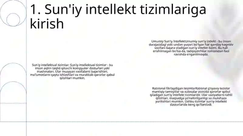 SunʼIy Intellekt Tizimlari 2