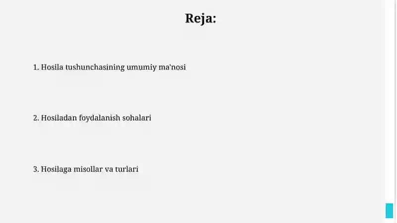 Oddiy hosila 2