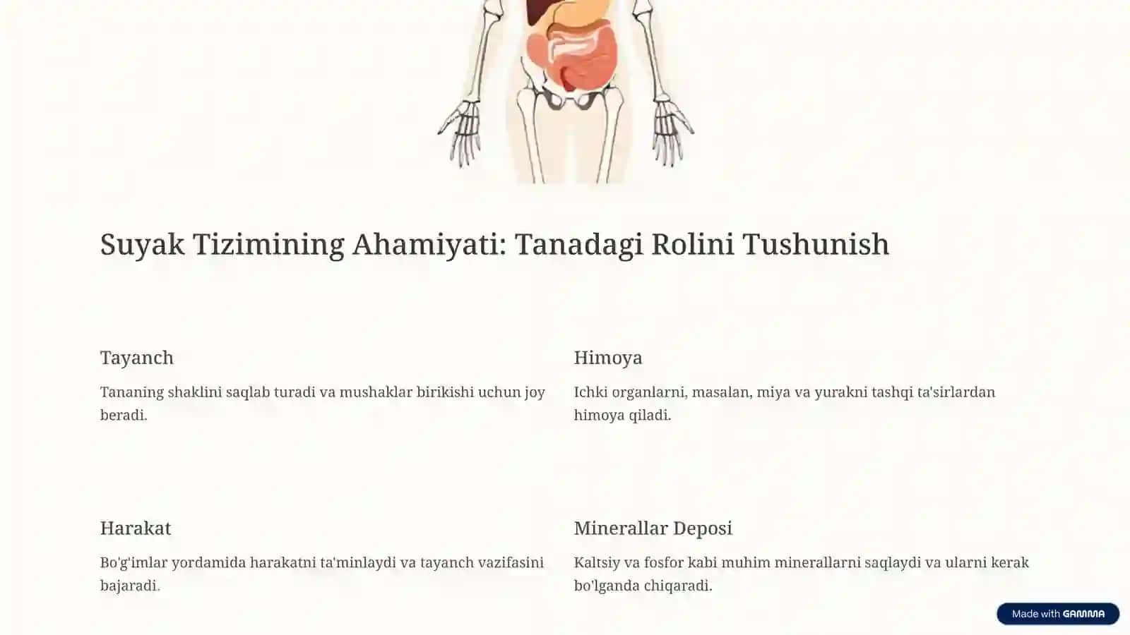Suyaklarning Tuzilishi va Turlari: Keng Qamrovli Ko'rib Chiqish 2