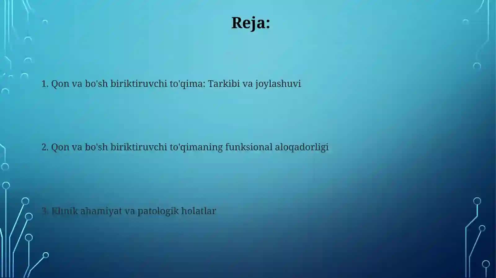 Qon va siyrak tolali biriktiruvchi to'qimaning o'zaro munosabatlari 2