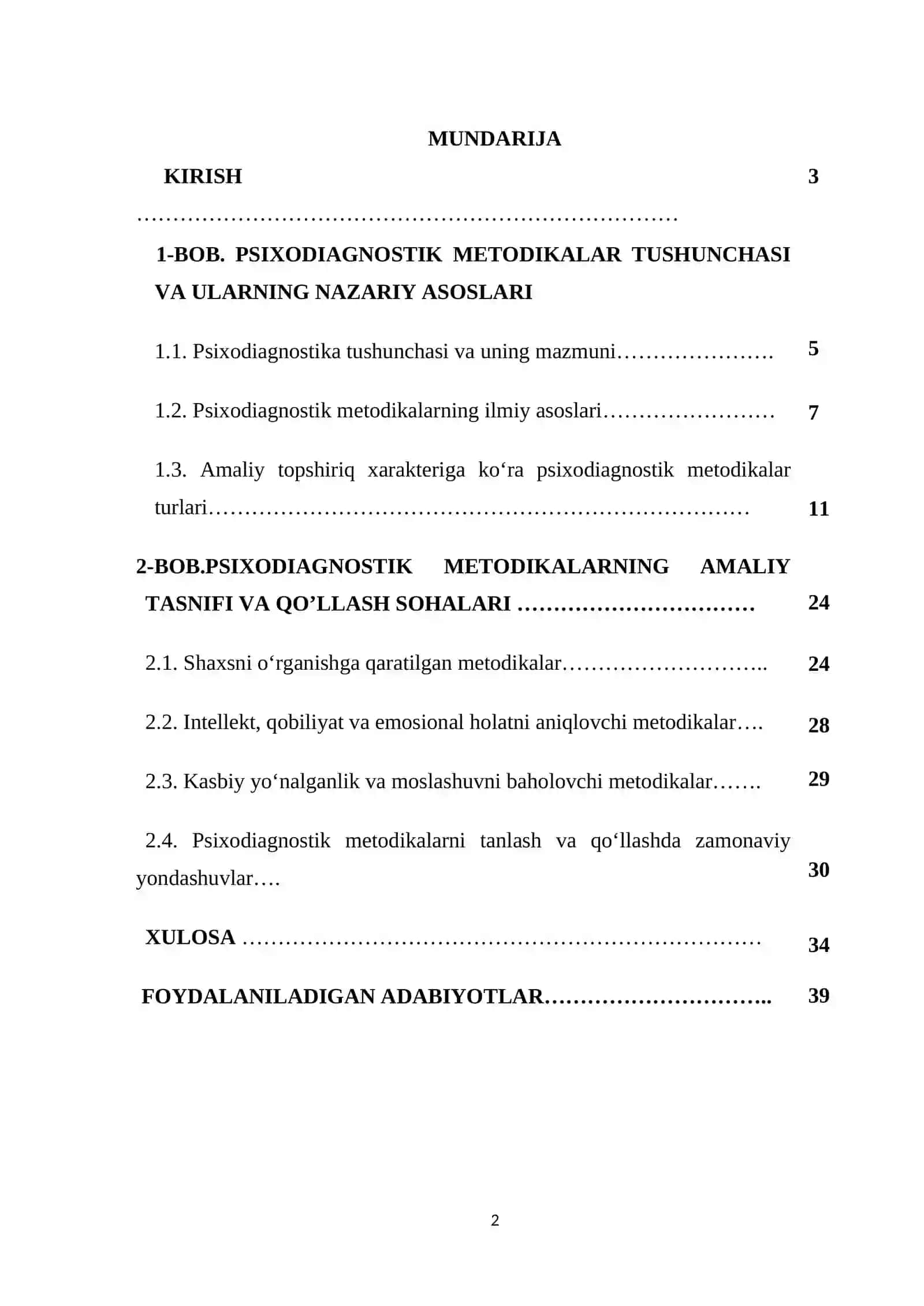 AMALIY TOPSHIRIQ XARAKTERIGA KO’RA PSIXODIAGNOSTIK METODIKALAR KLASSIFIKATSIYASI 2