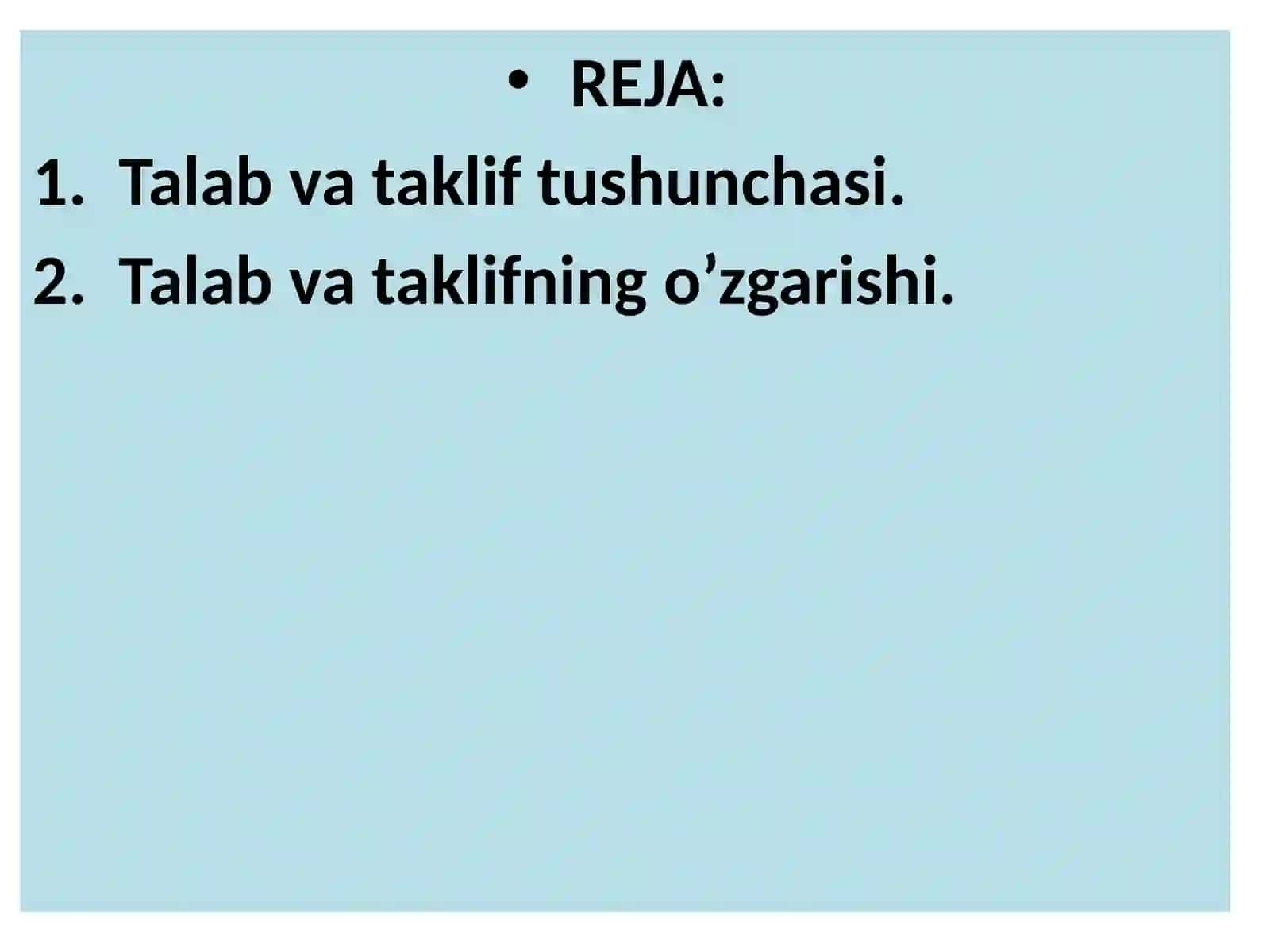 Талаб ва таклифнинг иқтисодий таҳлили 2