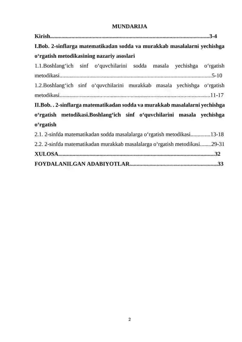 2-sinf o'quvchilariga masalalar yechishga o'rgatish metodikasi 2