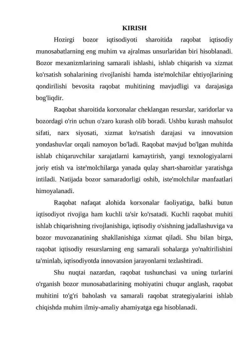 Raqobat tushunchasi va uning turlari 2