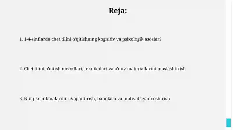 Theoretical Issues of Teaching Foreign Language in the 1-4 Forms 2