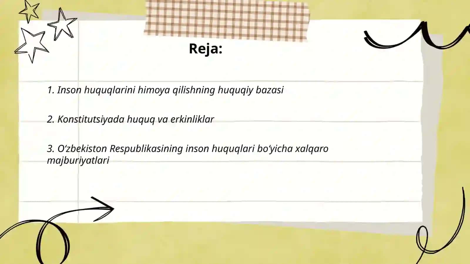 O'zbekistonda inson huquqlari va erkinliklari kafolatining yaratilishi 2
